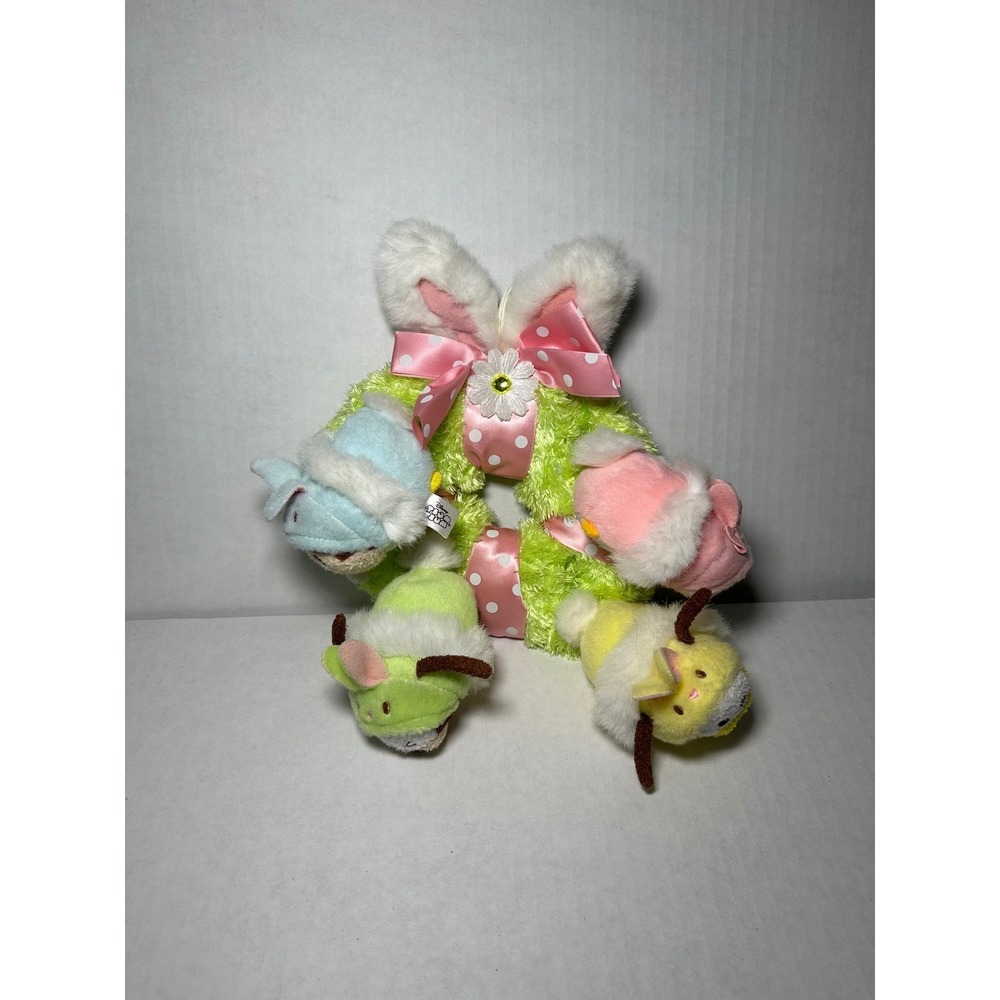 Disney Tsum Tsum Easter Wreath Plush‎ Mickey Minnie Bunny Chick Spring Decor 9in